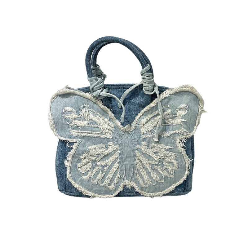 Style Core Aesthetics, New Style Trends - Ariella | Sac Papillon en Denim Y2K