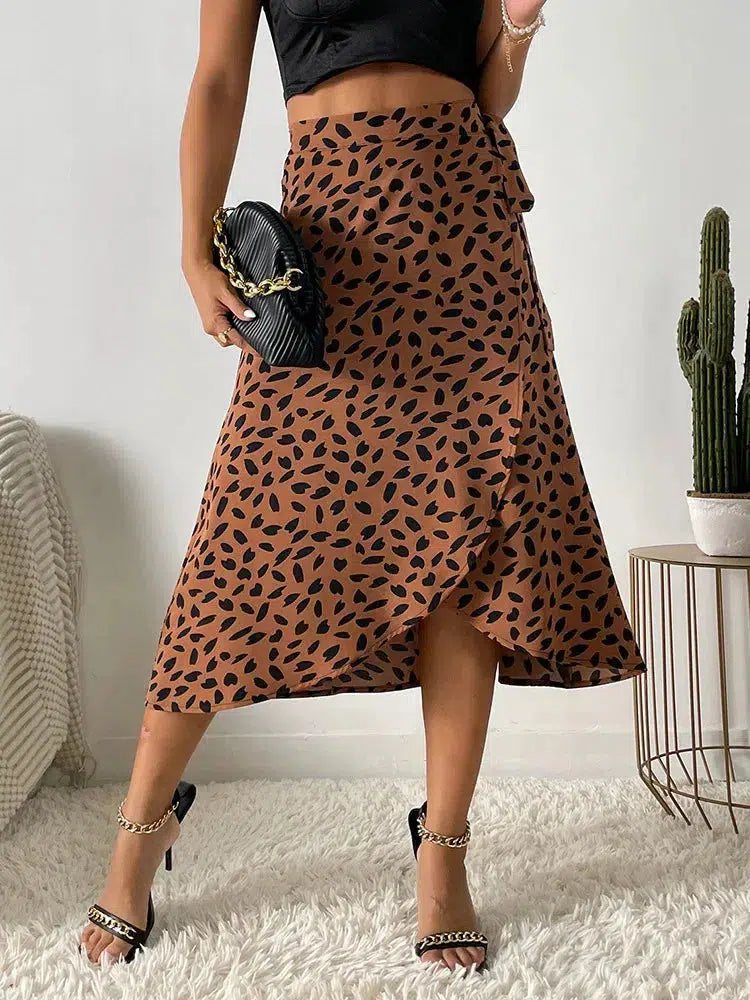 Style Core Aesthetics, New Style Trends - Asymmetric Tie Side Wrap Midi Skirt Style Core Aesthetics, New Style Trends - Asymmetric Tie Side Wrap Midi Skirt