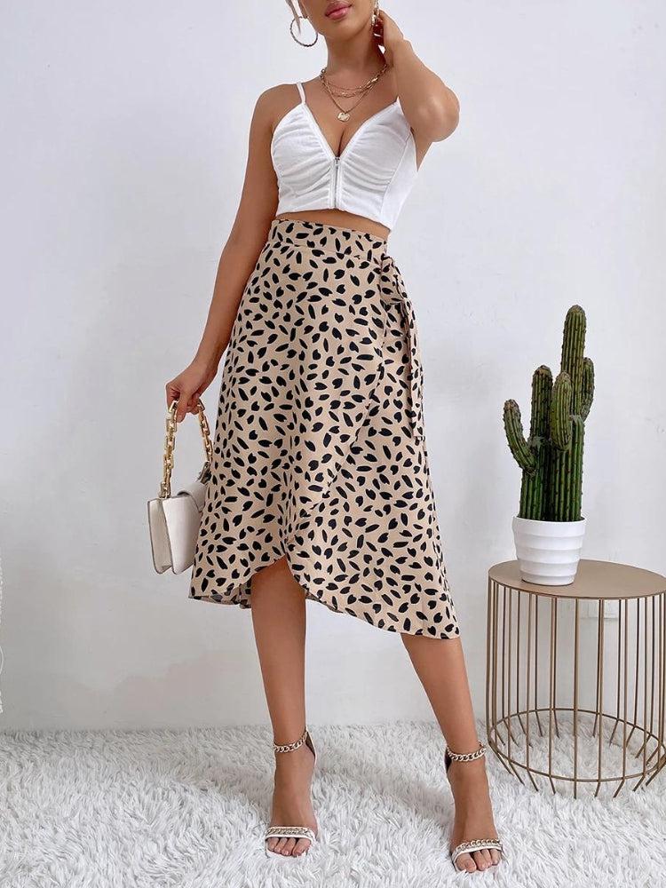 Style Core Aesthetics, New Style Trends - Asymmetric Tie Side Wrap Midi Skirt Style Core Aesthetics, New Style Trends - Asymmetric Tie Side Wrap Midi Skirt