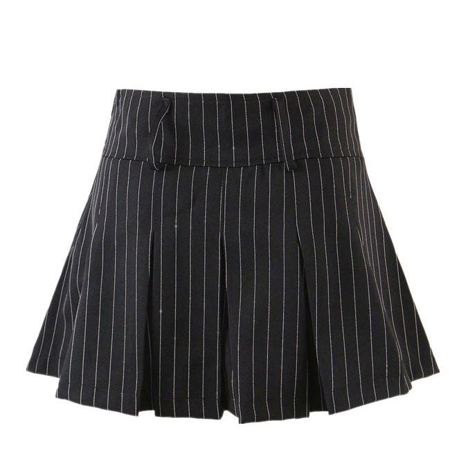 Style Core Aesthetics, New Style Trends - Baby Lies Striped Pleated Skirt