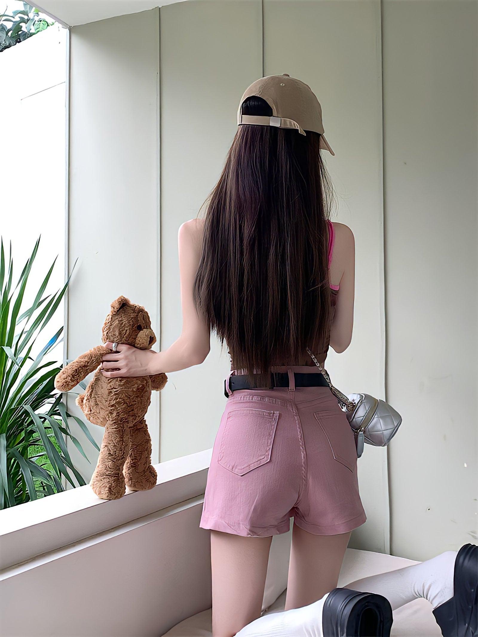 Style Core Aesthetics, New Style Trends - Barbie Side Slit Denim Mini Skort