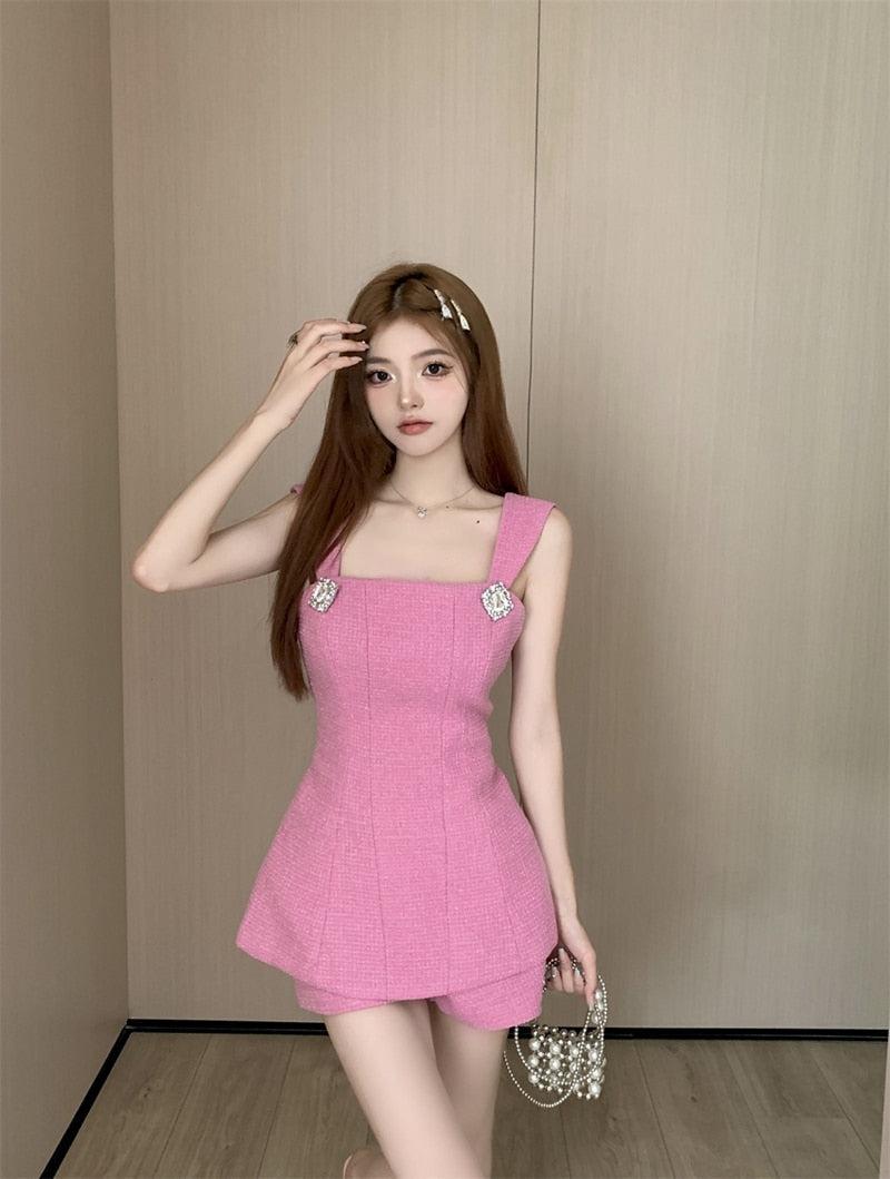 Style Core Aesthetics, New Style Trends - Barbie Top & Shorts Two Piece Set