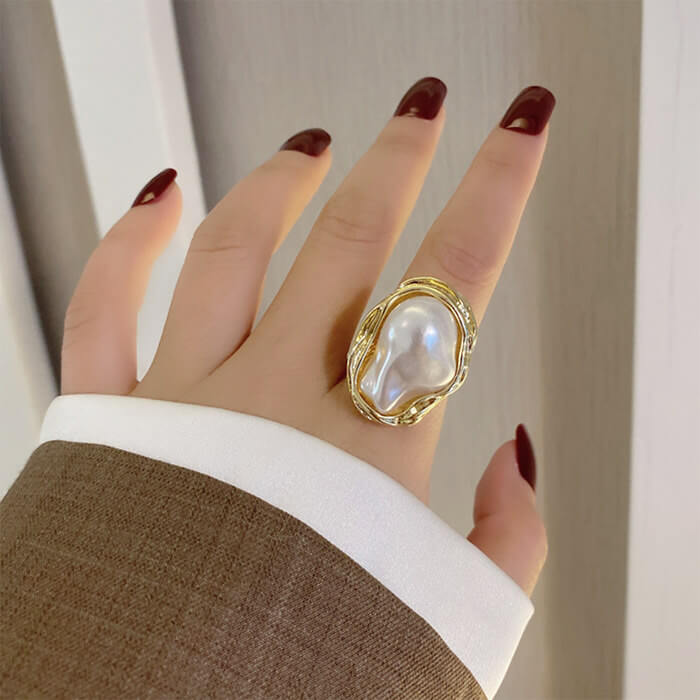 Style Core Aesthetics, New Style Trends - Baroque Aesthetic Pearl Ring