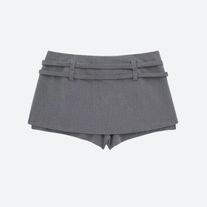 Style Core Aesthetics, New Style Trends - Casualcore Double Belted Mini Skort