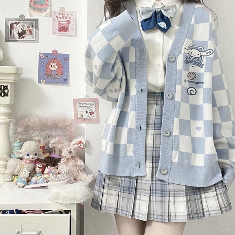 Style Core Aesthetics, New Style Trends - Cinnamoroll Buttoned Blue Cardigan