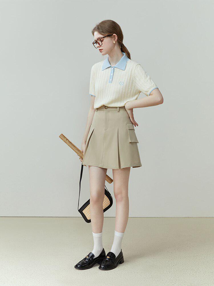 Style Core Aesthetics, New Style Trends - College Style Short Sleeve Sweater