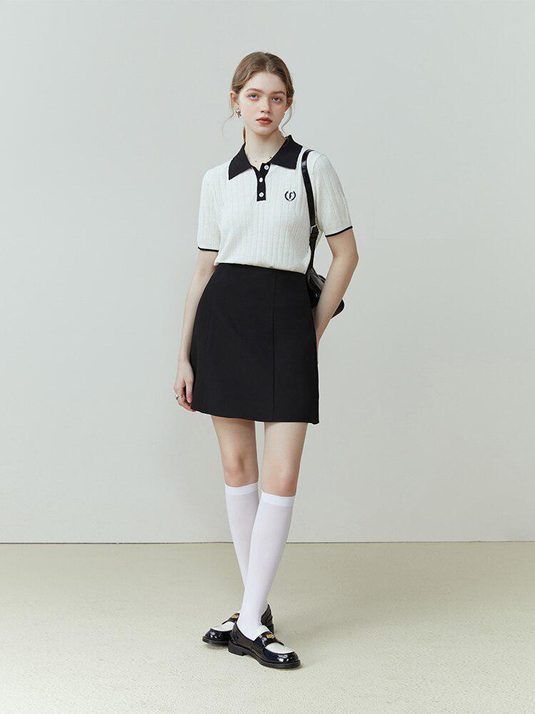 Style Core Aesthetics, New Style Trends - College Style Short Sleeve Sweater