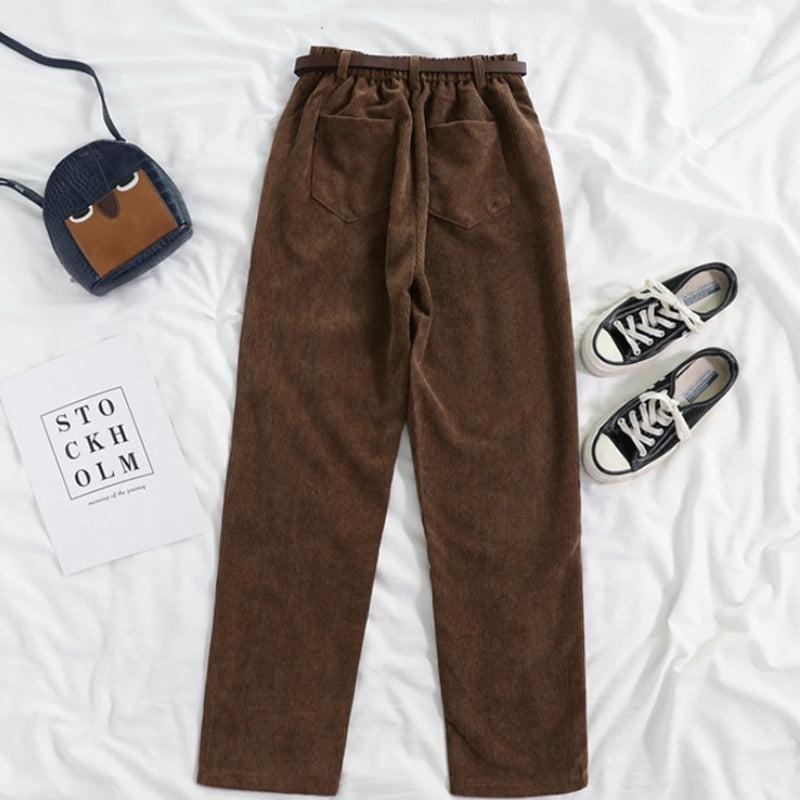 Style Core Aesthetics, New Style Trends - Dark Academia Corduroy Pants