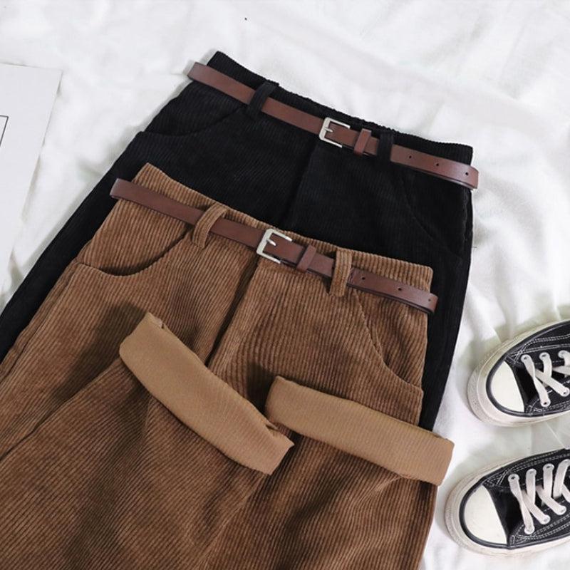 Style Core Aesthetics, New Style Trends - Dark Academia Corduroy Pants