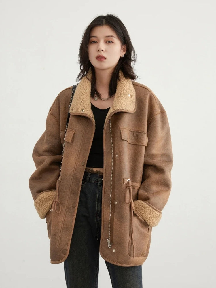 Style Core Aesthetics, New Style Trends - Double Faced Faux Leather Jacket