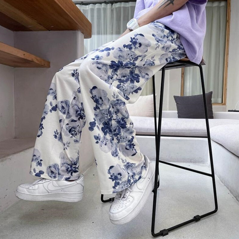 Style Core Aesthetics, New Style Trends - Flower Printed Casual Pants