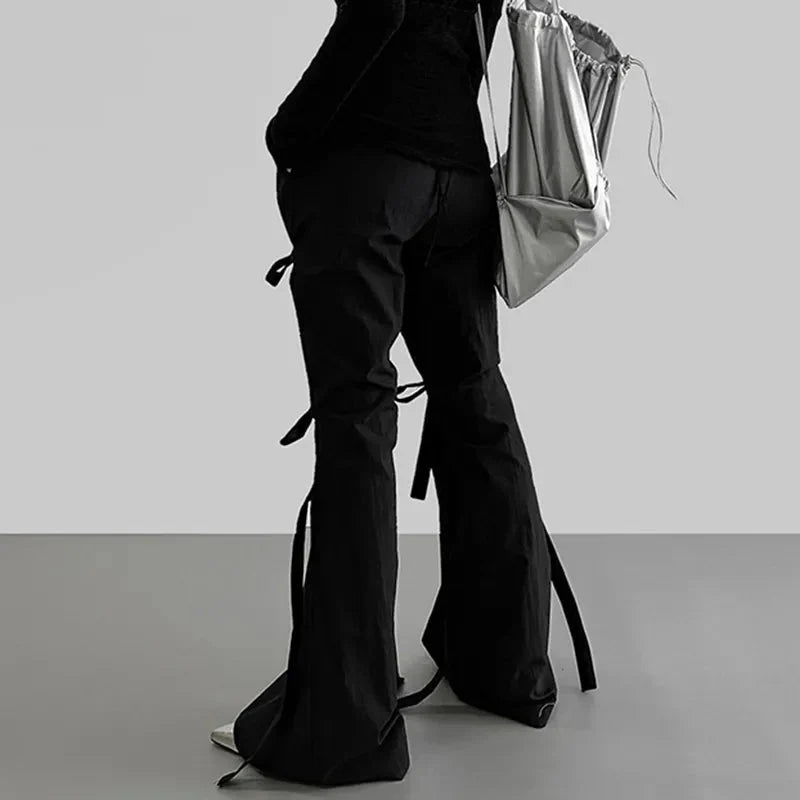 Style Core Aesthetics, New Style Trends - Gothic Lace Up Flare Pants