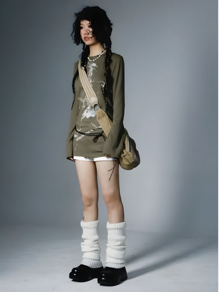 Style Core Aesthetics, New Style Trends - Grunge Rope Belted Top