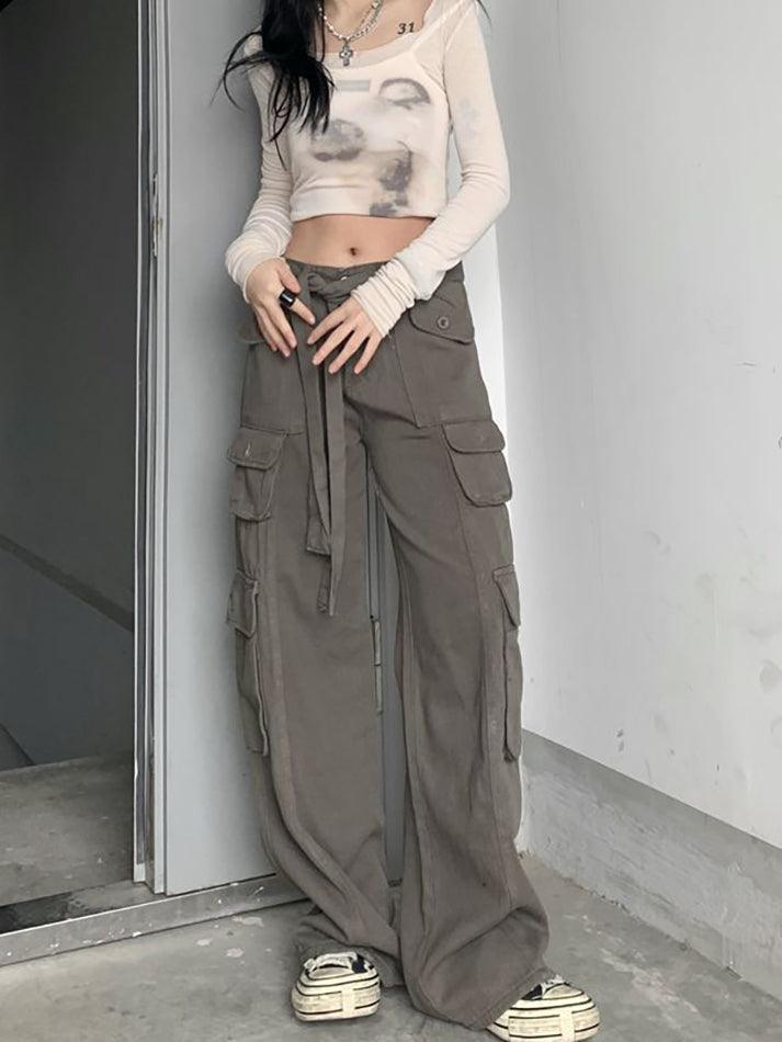 Style Core Aesthetics, New Style Trends - Jean cargo vintage avec poches