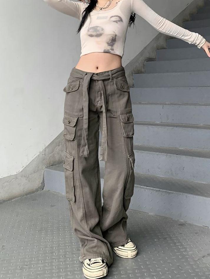 Style Core Aesthetics, New Style Trends - Jean cargo vintage avec poches