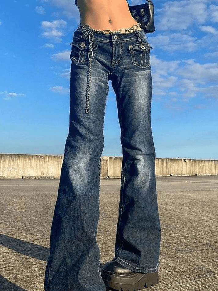 Style Core Aesthetics, New Style Trends - Jean cargo vintage taille basse