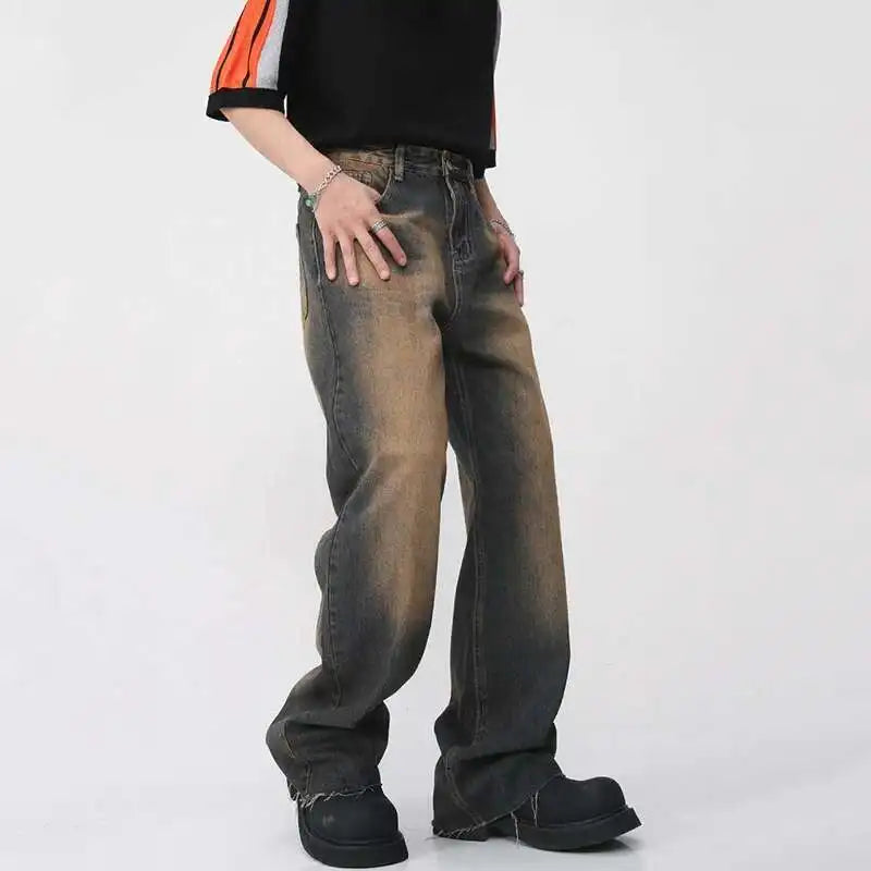 Style Core Aesthetics, New Style Trends - Jean large Y2K Burned Fade