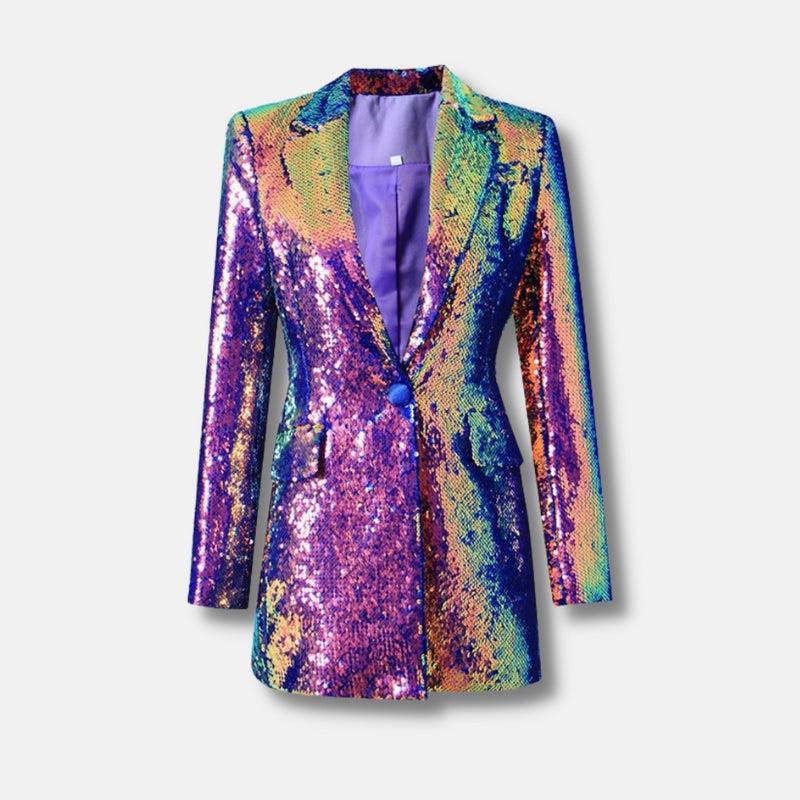 Style Core Aesthetics, New Style Trends - Premium Sequin Long Blazer