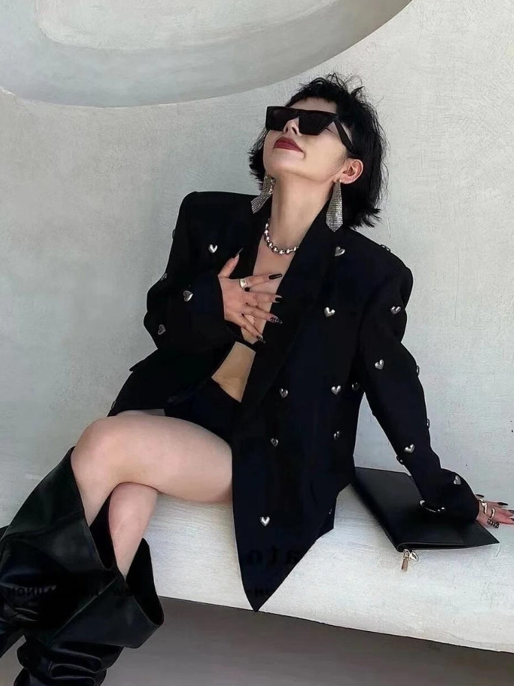 Style Core Aesthetics, New Style Trends - Silver Hearts Blazer
