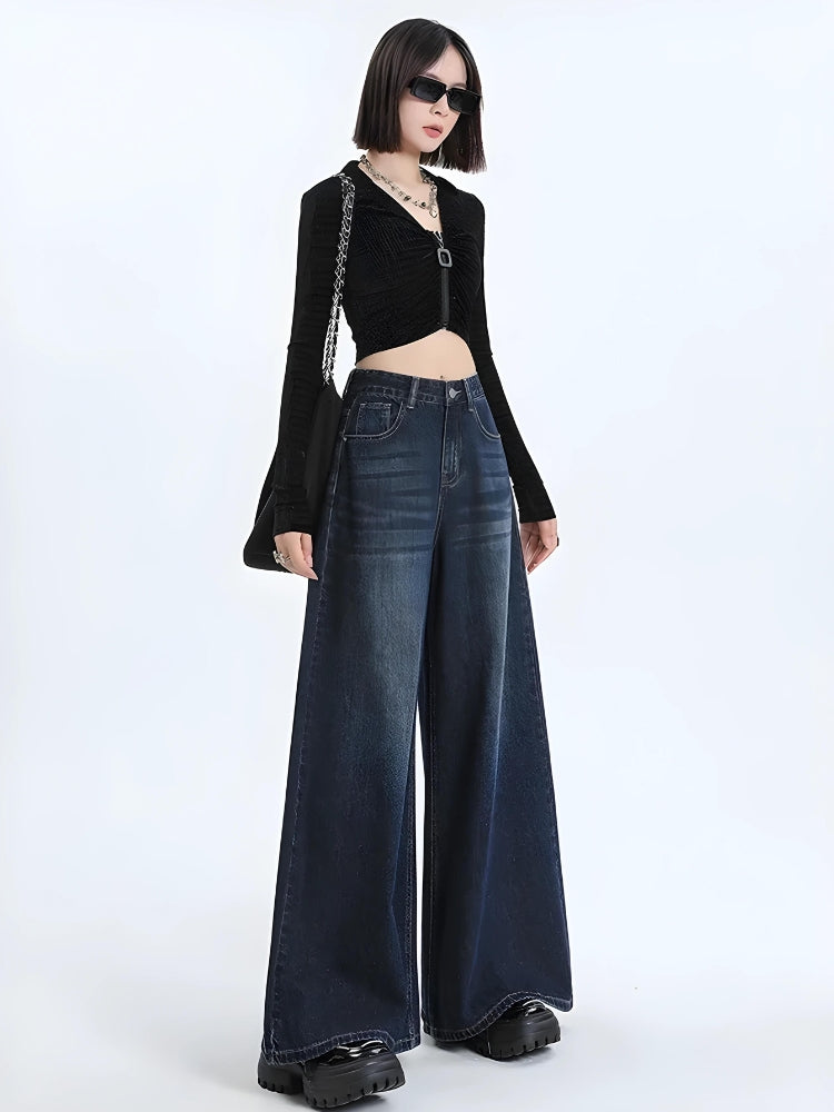 Style Core Aesthetics, New Style Trends - Wide Leg Regular Waist Jeans