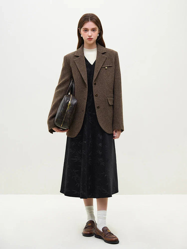 Style Core Aesthetics, New Style Trends - Wool Blazer Jacket & Mini Skirt Two Piece Set Style Core Aesthetics, New Style Trends - Wool Blazer Jacket & Mini Skirt Two Piece Set