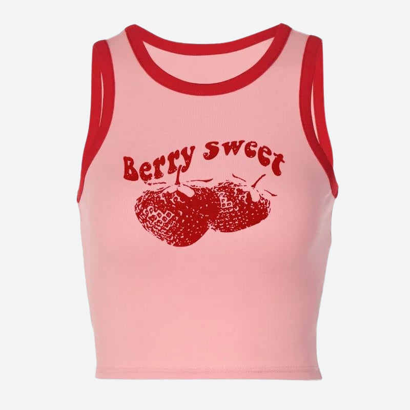 Style Core Aesthetics, New Style Trends - Y2K Berry Sweet Crop Top