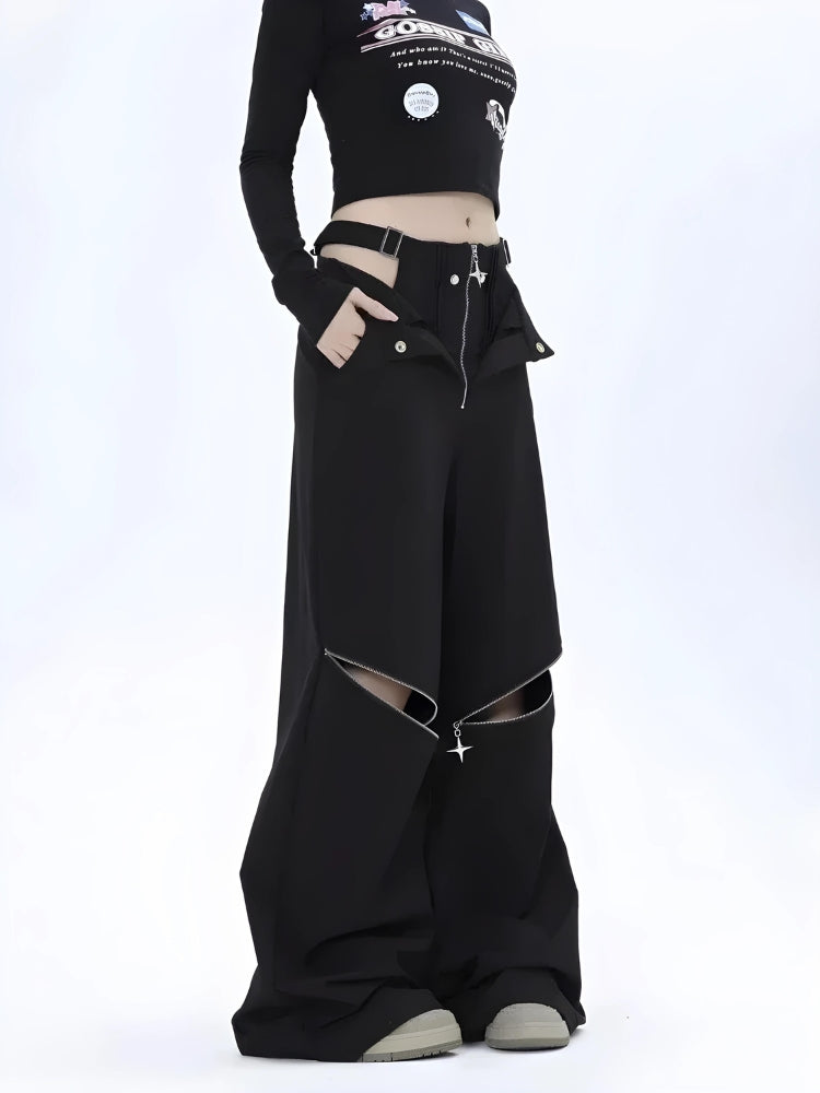 Style Core Aesthetics, New Style Trends - Y2K Cut Out Waist Pants