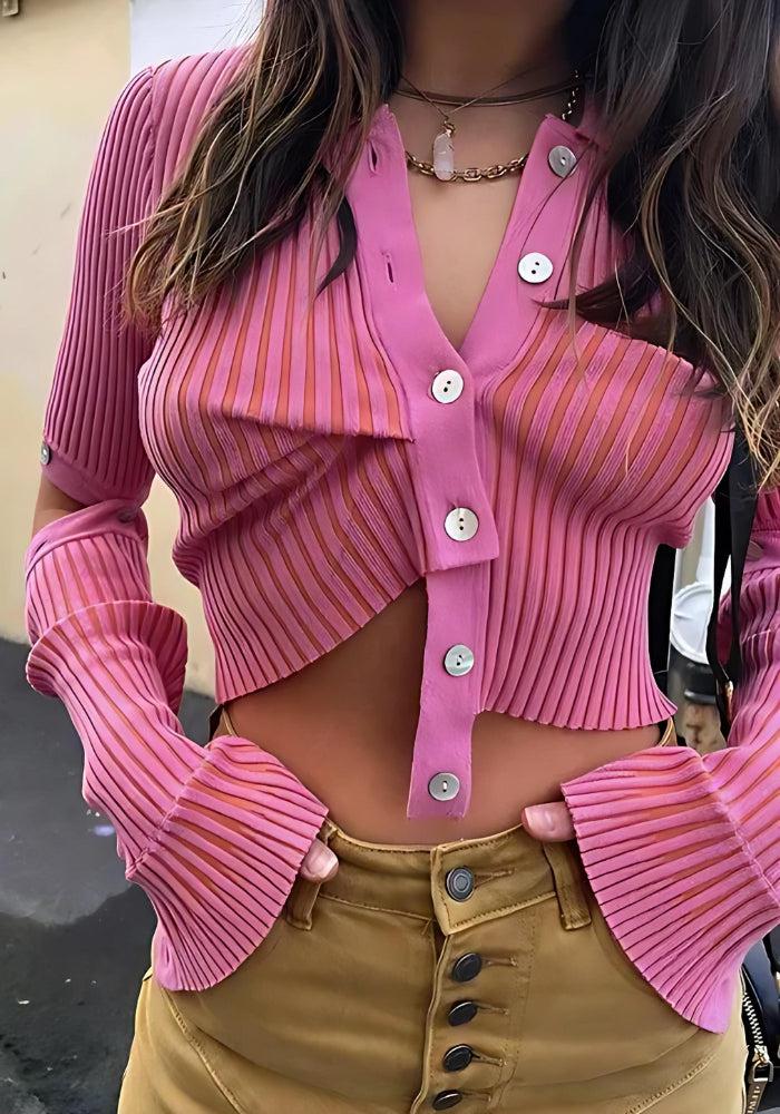 Style Core Aesthetics, New Style Trends - Y2K Detachable Sleeves Crop Cardigan