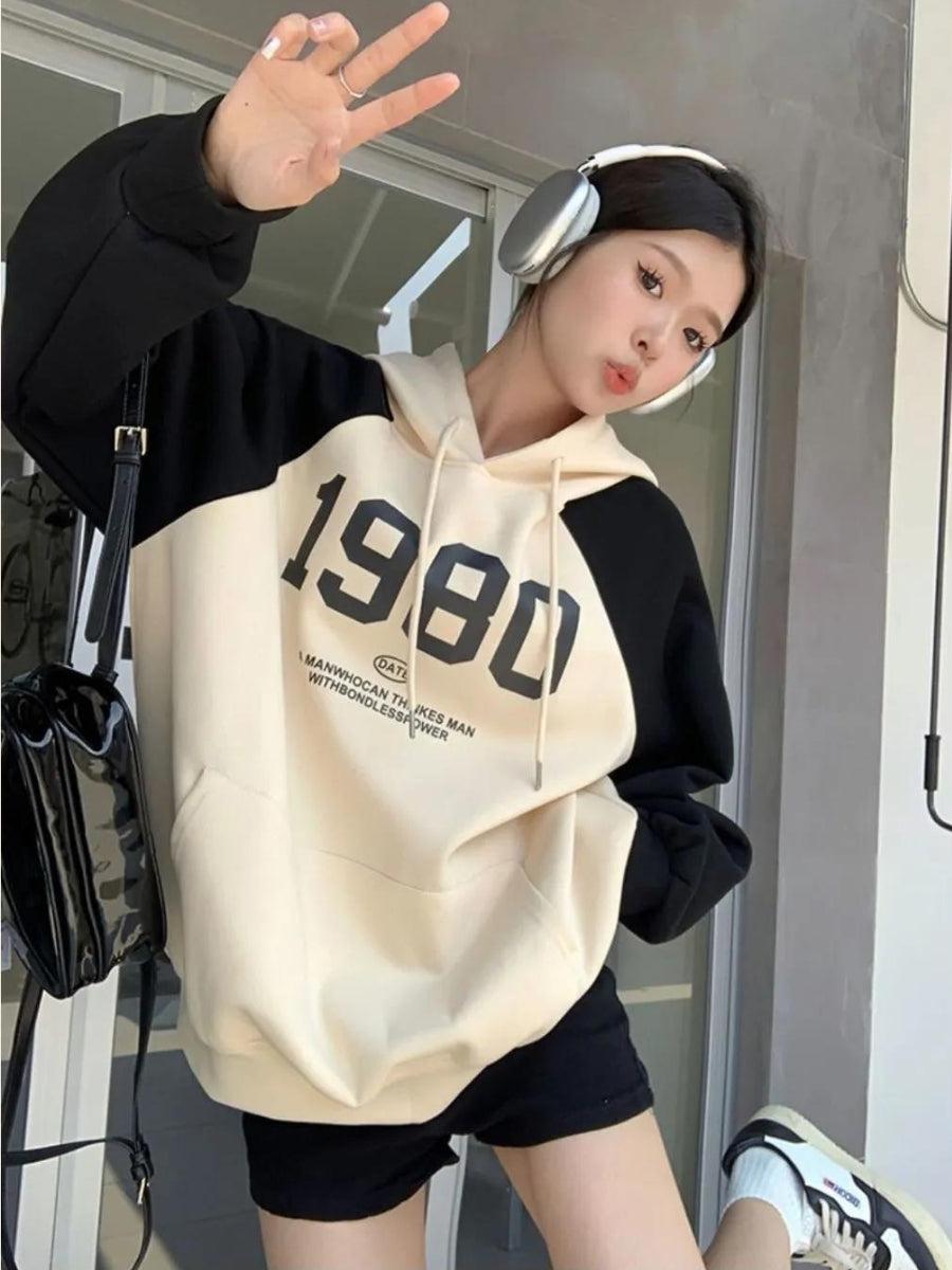 Style Core Aesthetics, New Style Trends - Y2K Oversized Patchwork Hoodie