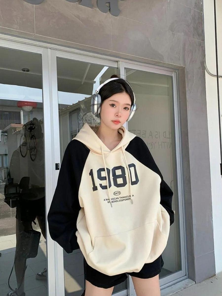 Style Core Aesthetics, New Style Trends - Y2K Oversized Patchwork Hoodie