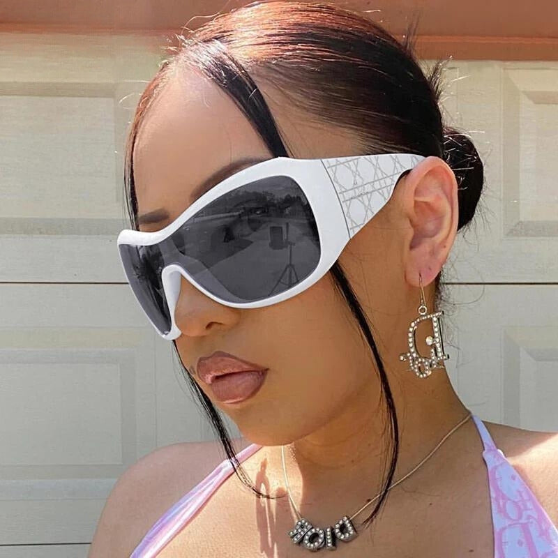 Style Core Aesthetics, New Style Trends - Y2K Oversized Shield Sunglasses