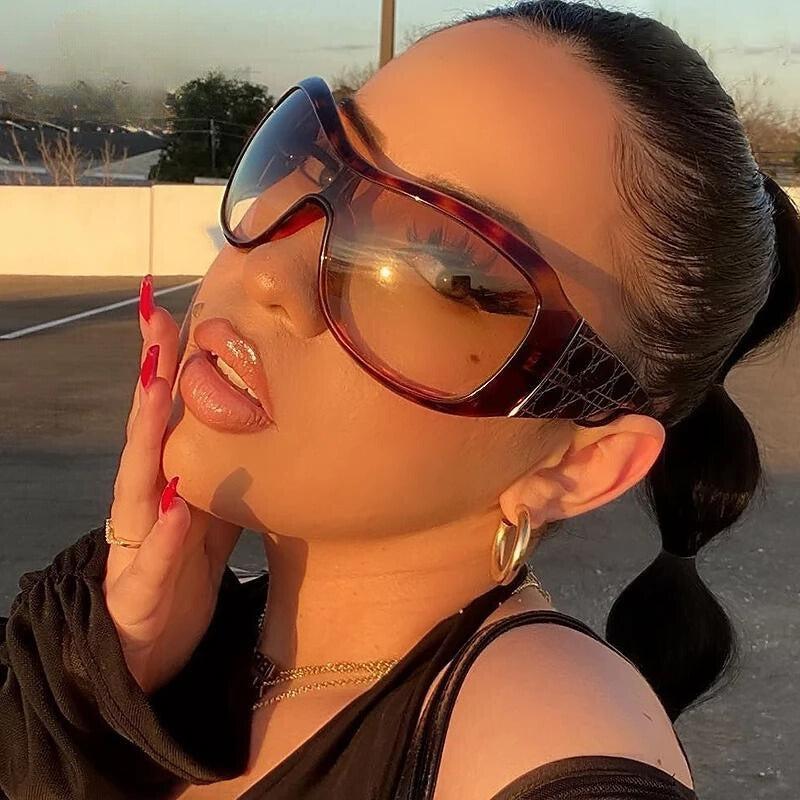 Style Core Aesthetics, New Style Trends - Y2K Oversized Shield Sunglasses