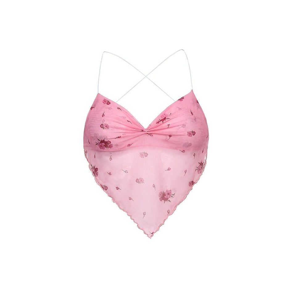 Style Core Aesthetics, New Style Trends - Y2K Pink Scarf Top