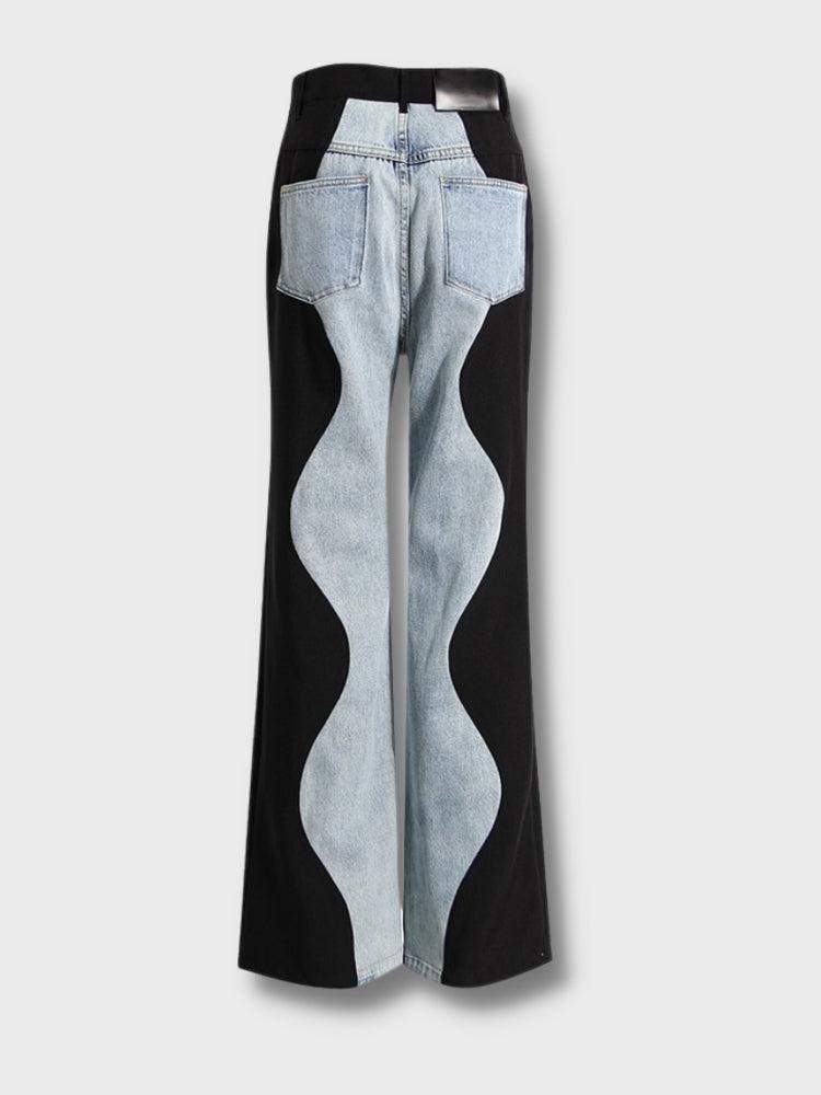 Style Core Aesthetics, New Style Trends - Y2K Wave Panel Jeans