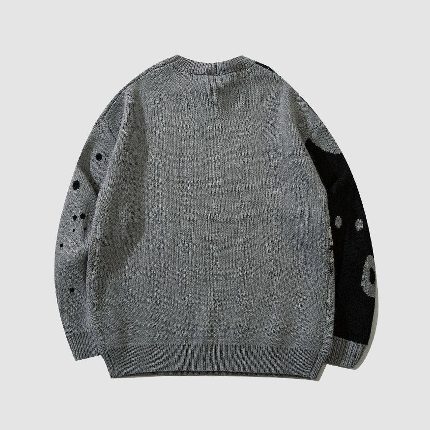 Style Core Aesthetics, New Style Trends Astronaut Pattern Knitted Sweater