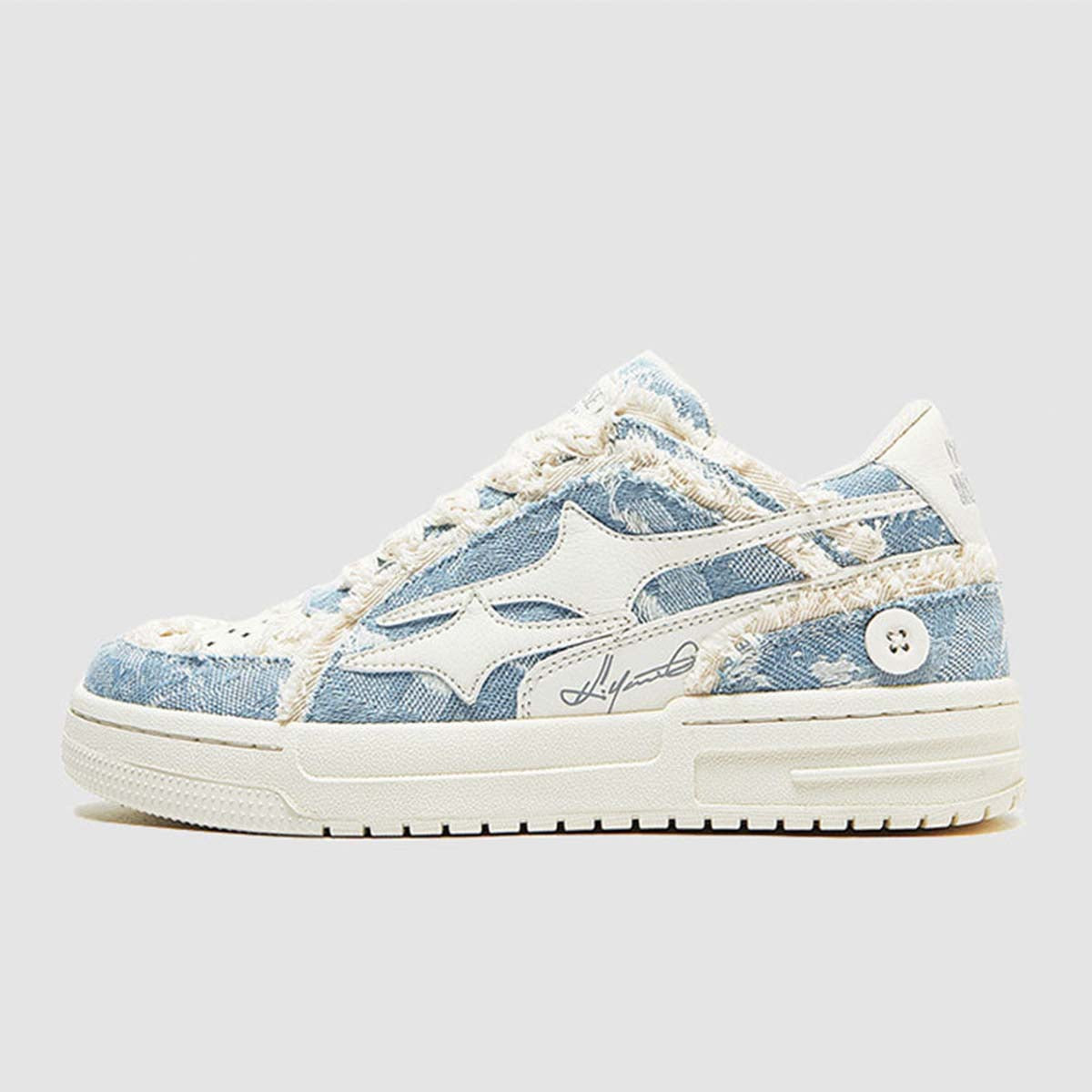 Style Core Aesthetics, New Style Trends Button Decor Raw Edge Skate Shoes