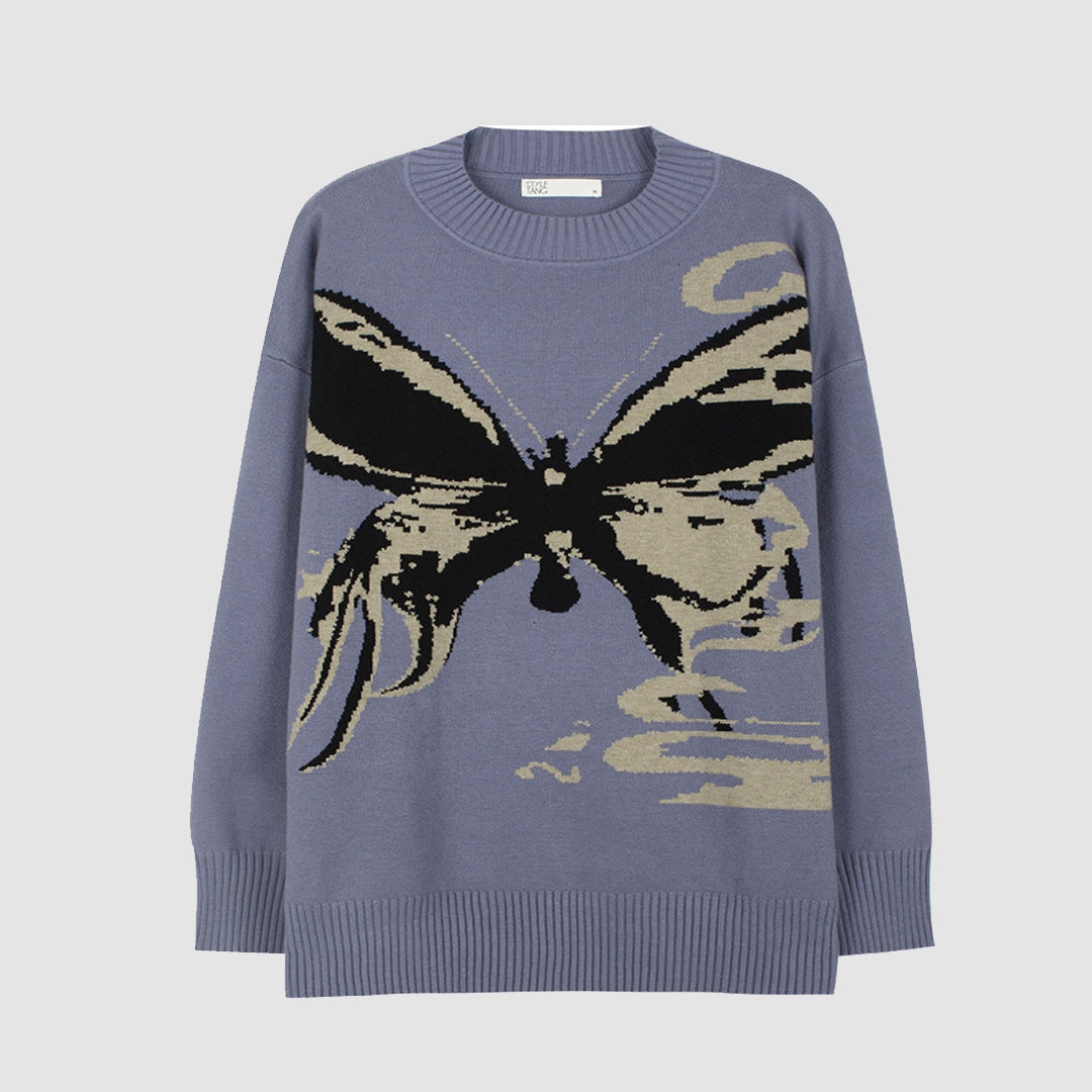 Style Core Aesthetics, New Style Trends Buttterfly Knitted Sweater