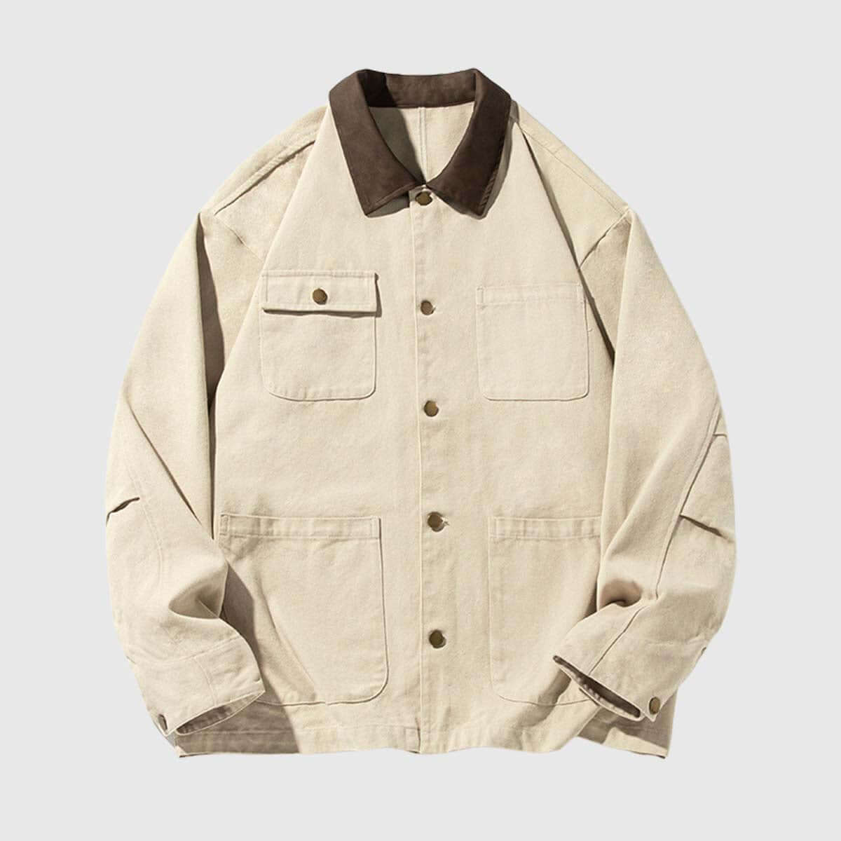 Style Core Aesthetics, New Style Trends Casual Beige Jacket