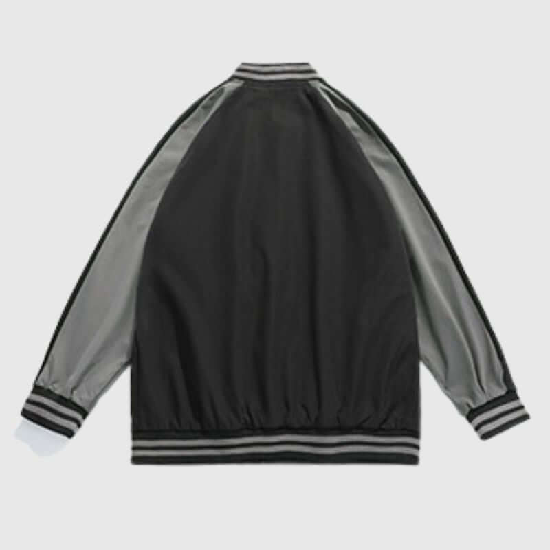 Style Core Aesthetics, New Style Trends Casual Color-Block Baseball Jacket