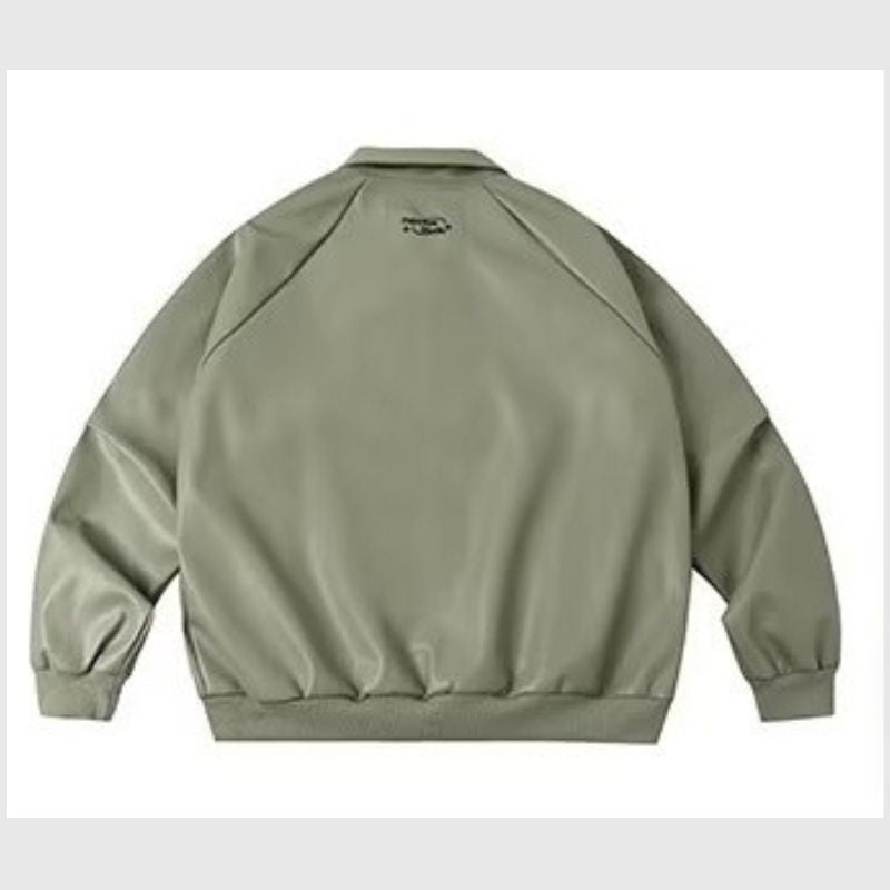 Style Core Aesthetics, New Style Trends Casual Zip-Up Fashionable Collar Leather Jacket