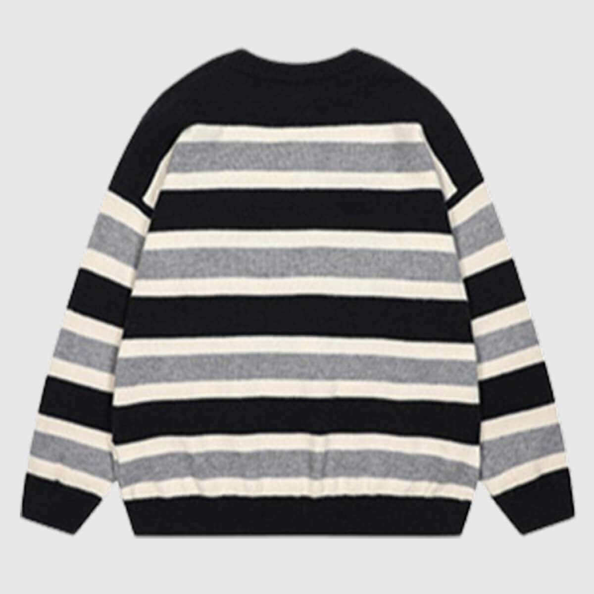 Style Core Aesthetics, New Style Trends Cat Striped Knit Sweater