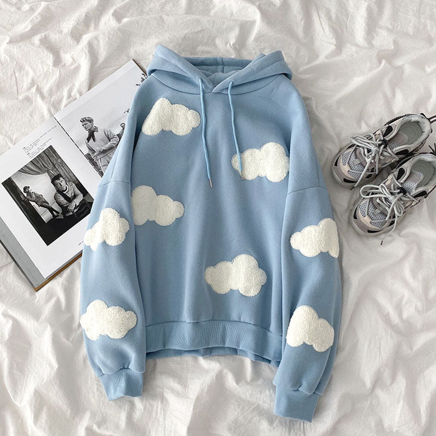 Style Core Aesthetics, New Style Trends Cloud Pattern Hoodie