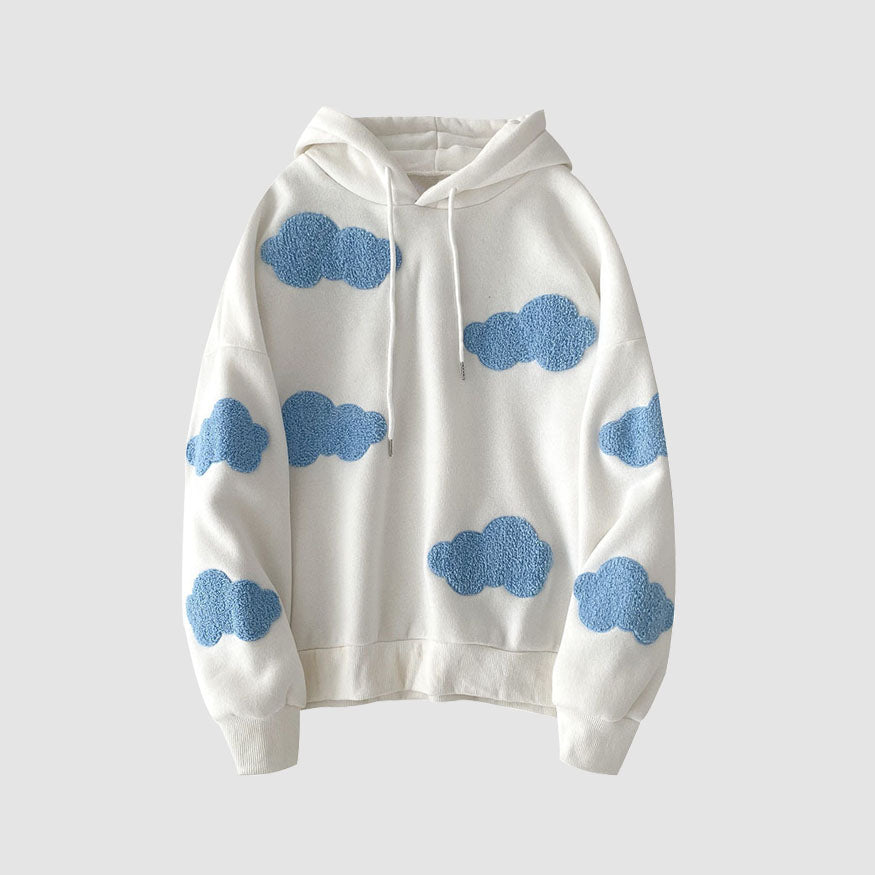 Style Core Aesthetics, New Style Trends Cloud Pattern Hoodie