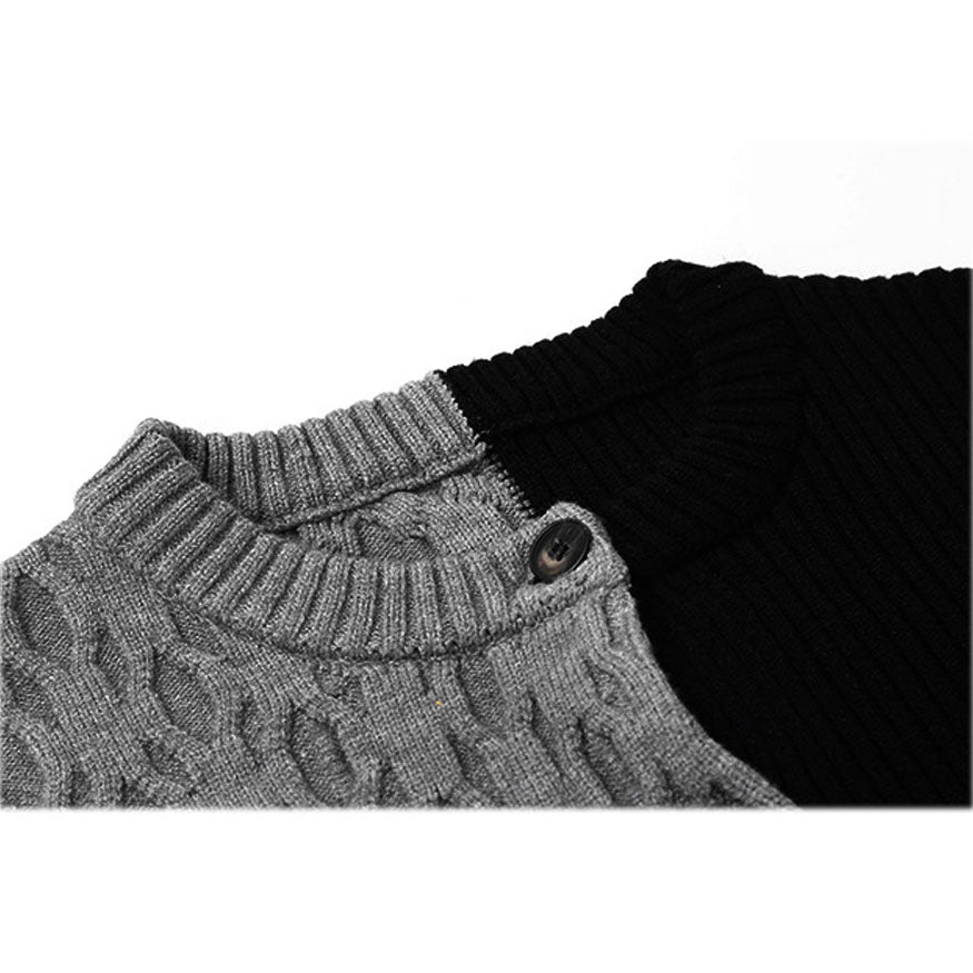 Style Core Aesthetics, New Style Trends Color Block Cherry Pattern Cardigan Sweater