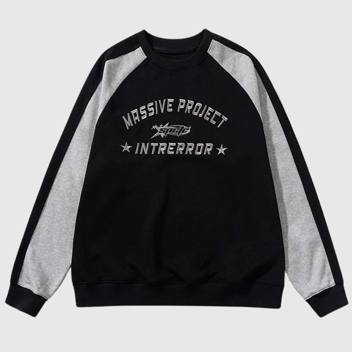 Style Core Aesthetics, New Style Trends Colorblock Lettering Sweatshirt