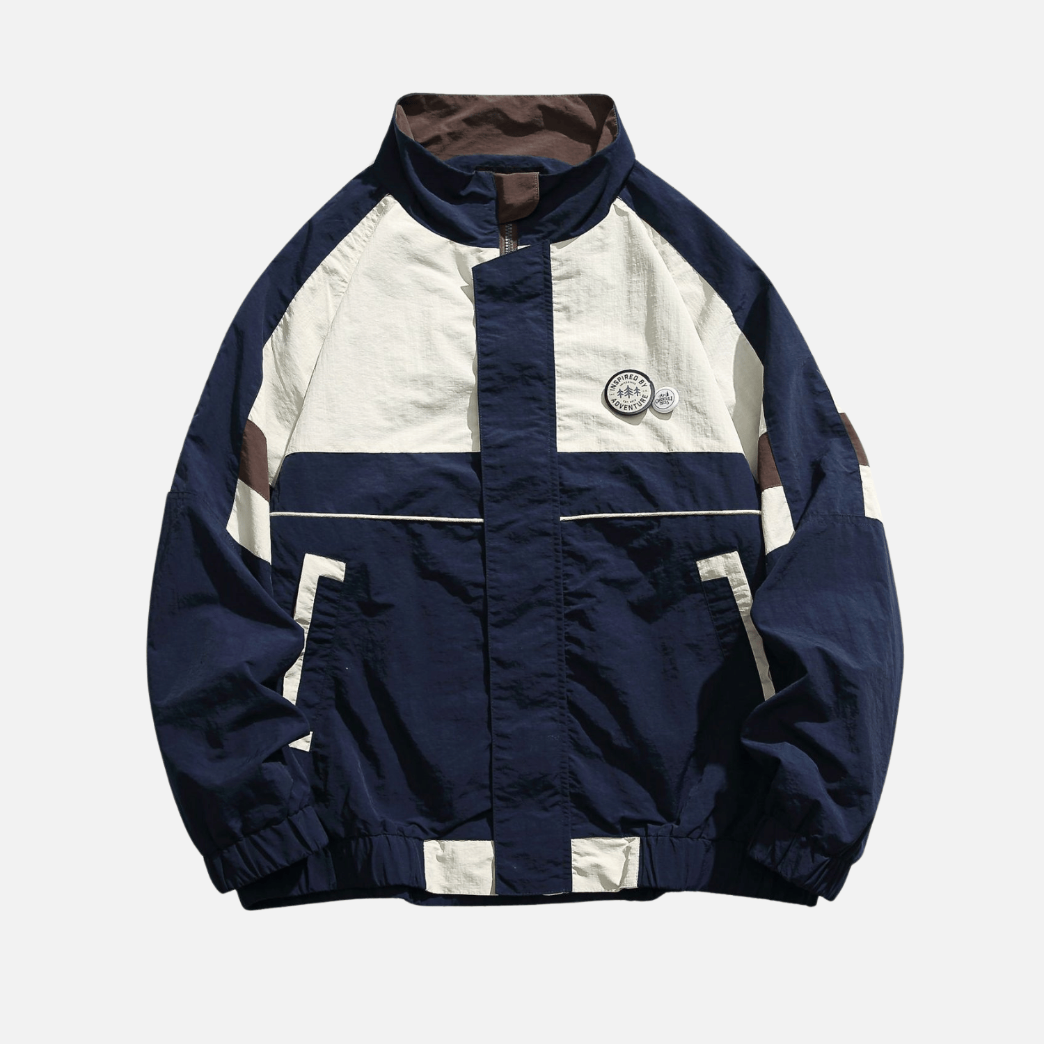 Style Core Aesthetics, New Style Trends Colorblock Stand Collar Jacket