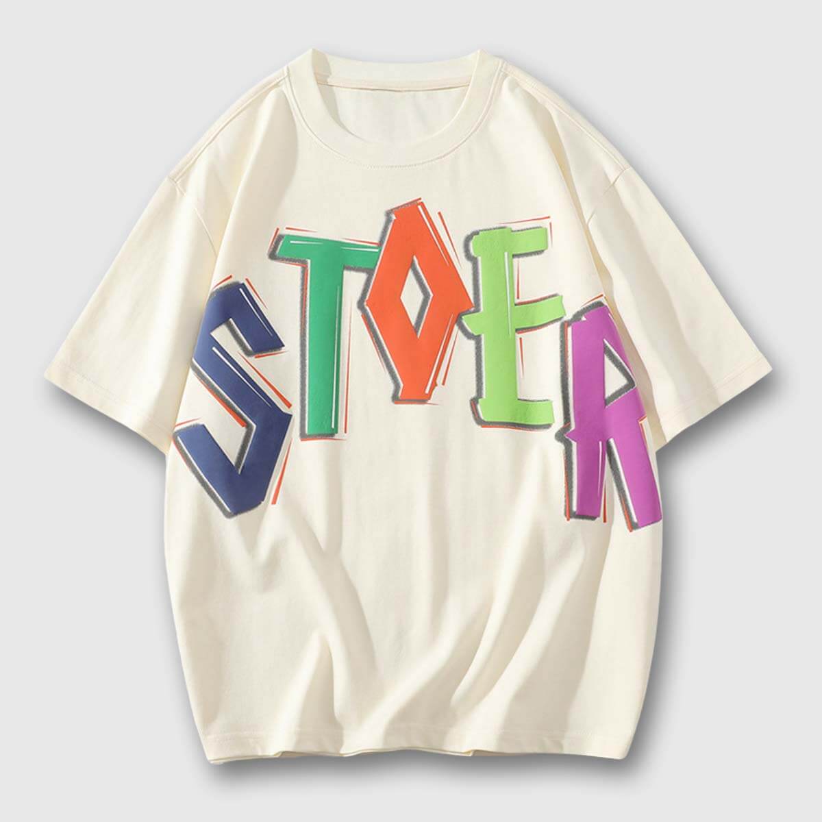 Style Core Aesthetics, New Style Trends Colorful Letter Graphic Tee