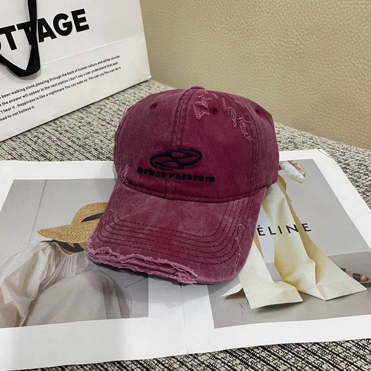 Style Core Aesthetics, New Style Trends Distressed Denim Baseball Cap Style Core Aesthetics, New Style Trends Distressed Denim Baseball Cap