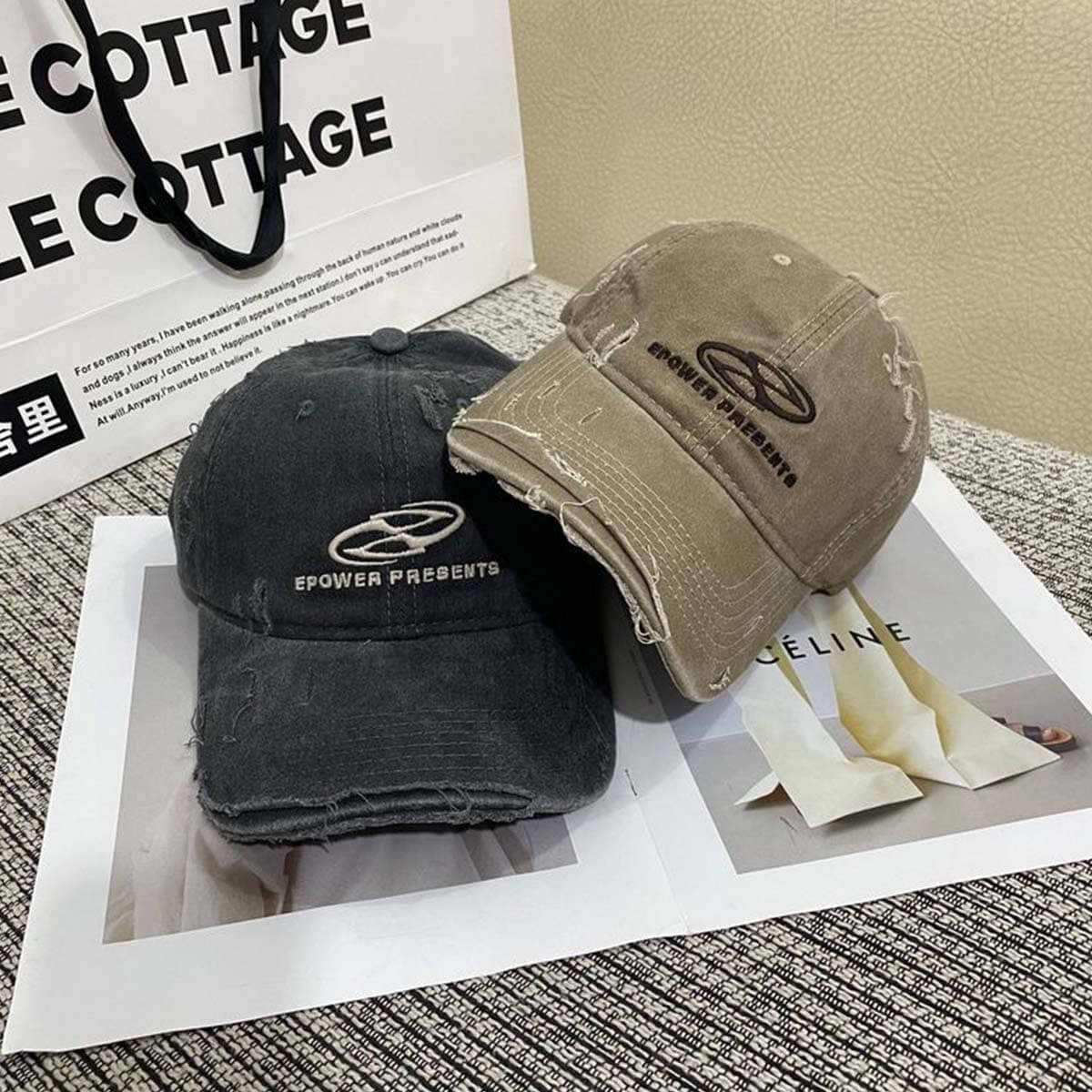 Style Core Aesthetics, New Style Trends Distressed Denim Baseball Cap Style Core Aesthetics, New Style Trends Distressed Denim Baseball Cap