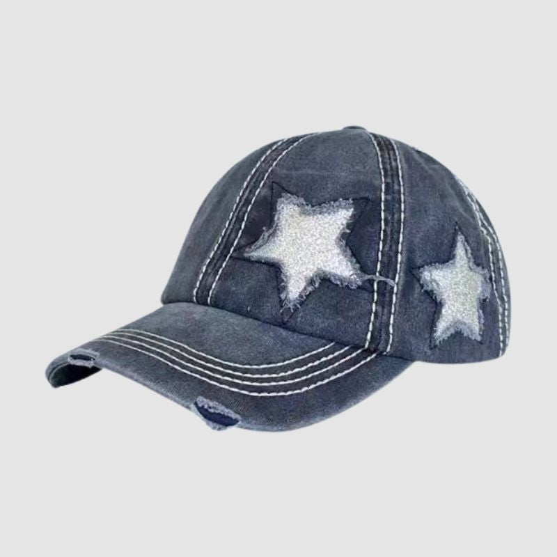 Style Core Aesthetics, New Style Trends Distressed Star Baseball Cap